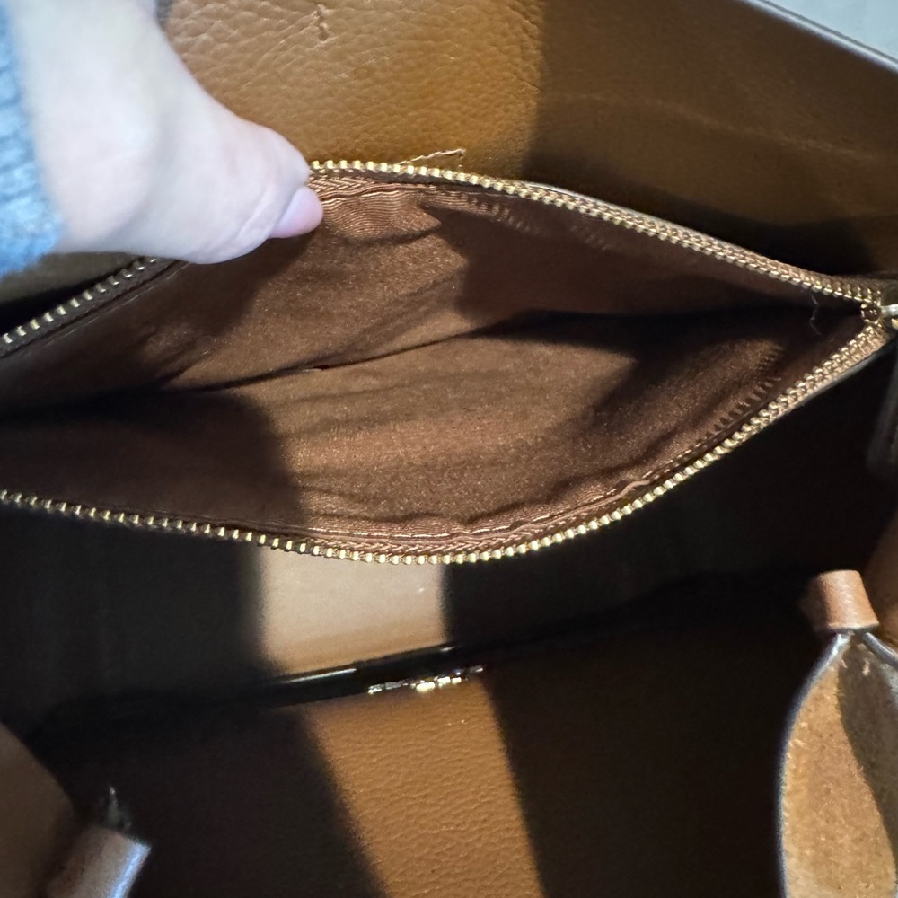 Coach Hadley Suede Crossbody in Chestnut Brown with Gold Hardware - Picture 7 of 7
